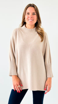 Break Free Relaxed Italian Sweater - Beige-140 Sweaters-Italianissimo-Coastal Bloom Boutique, find the trendiest versions of the popular styles and looks Located in Indialantic, FL