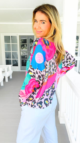 Italian St Tropez Wild Bloom Sweater - Designed by CB.