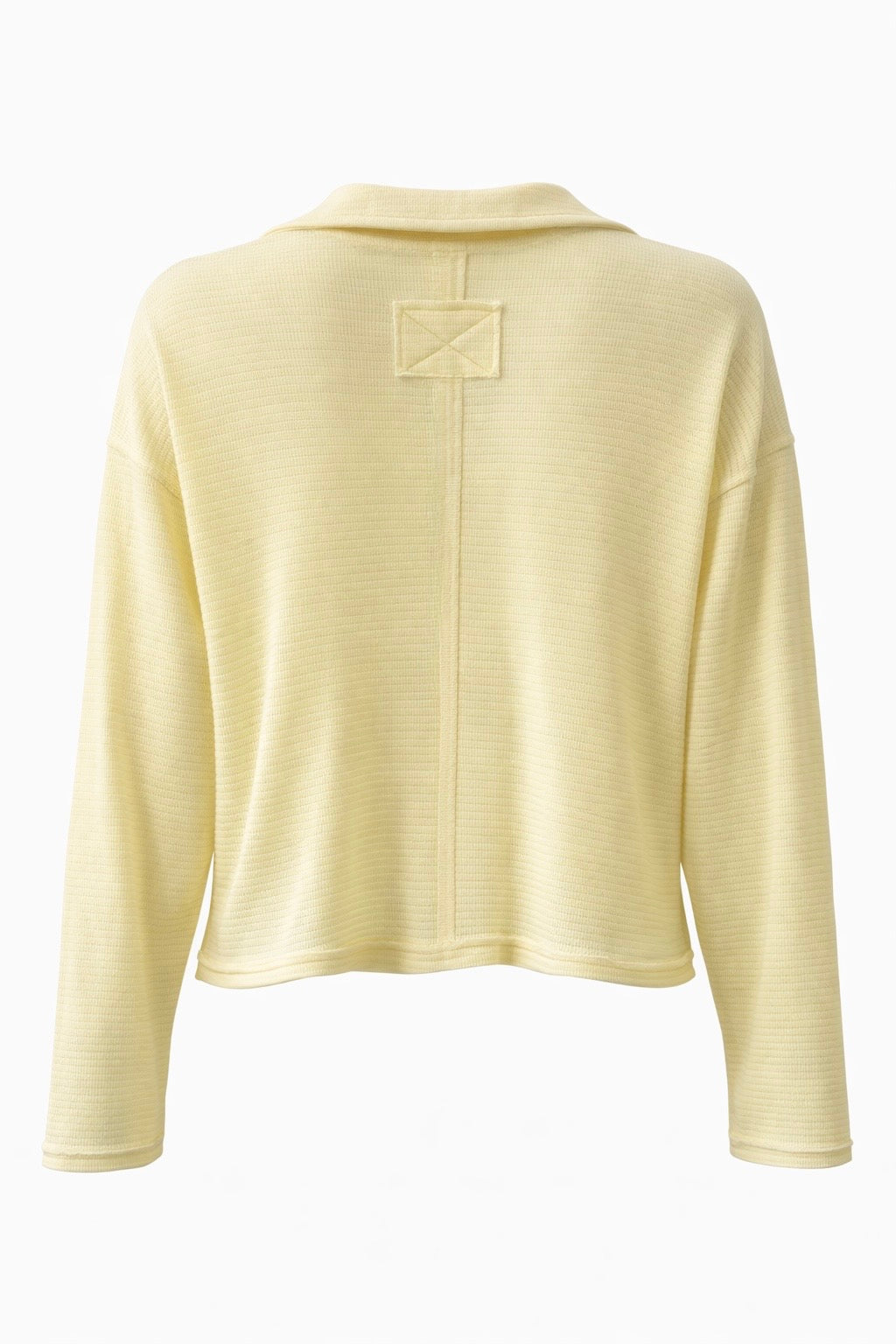 Soft Focus Half Button Knit Top - Butter Yellow