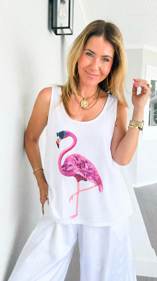 Flamingo Sleeveless Italian Tank
