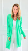 Breeze Italian Cardigan- Neon Green-150 Cardigan Layers-PROFITER-Coastal Bloom Boutique, find the trendiest versions of the popular styles and looks Located in Indialantic, FL