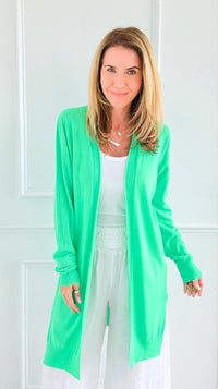 Breeze Italian Cardigan- Neon Green-150 Cardigan Layers-PROFITER-Coastal Bloom Boutique, find the trendiest versions of the popular styles and looks Located in Indialantic, FL