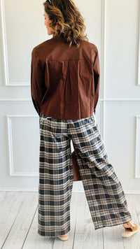 Regal Emblem Plaid Italian Pants-100 Pants-TATTOO Z-Coastal Bloom Boutique, find the trendiest versions of the popular styles and looks Located in Indialantic, FL