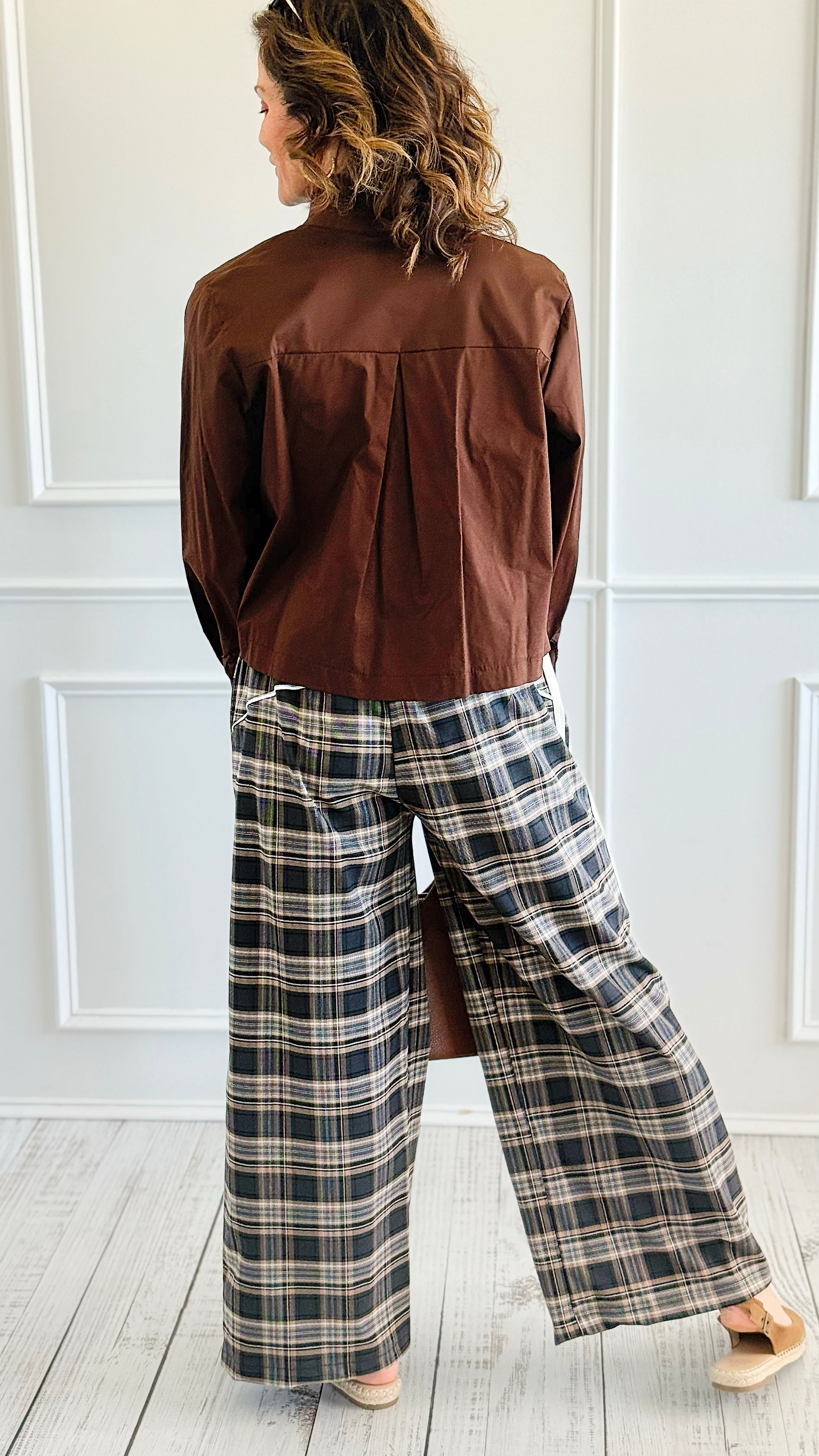 Regal Emblem Plaid Italian Pants-100 Pants-TATTOO Z-Coastal Bloom Boutique, find the trendiest versions of the popular styles and looks Located in Indialantic, FL