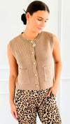Shielded Charm Sweater Vest- Hazelnut-140 Sweaters-Be Cool-Coastal Bloom Boutique, find the trendiest versions of the popular styles and looks Located in Indialantic, FL