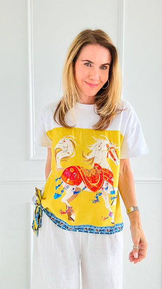 Golden Gallop Italian Top-110 short Sleeve Top-IT UNIQ-Coastal Bloom Boutique, find the trendiest versions of the popular styles and looks Located in Indialantic, FL