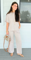 Chic Alert Italian Set - Taupe-210 Loungewear/Sets-Italianissimo-Coastal Bloom Boutique, find the trendiest versions of the popular styles and looks Located in Indialantic, FL