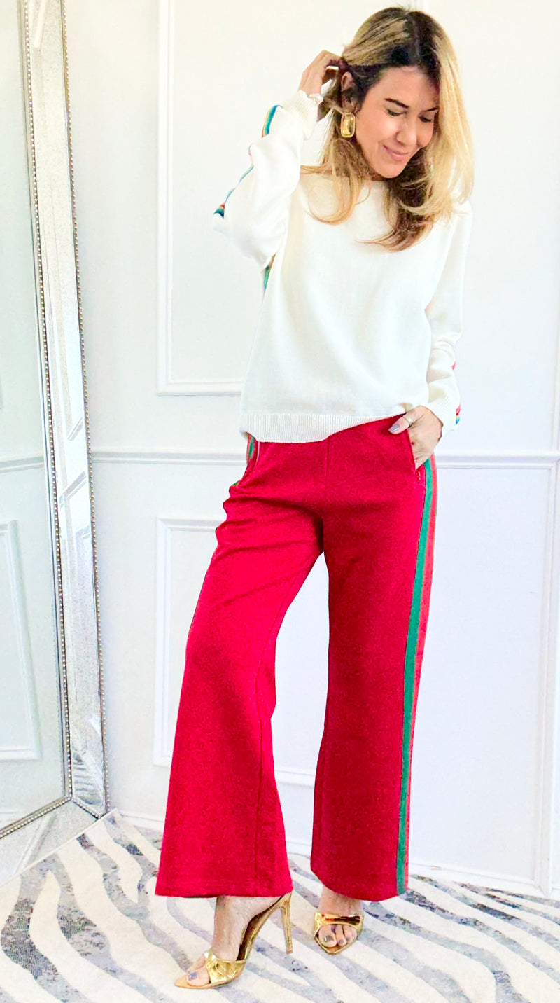 Jet Set Dreams Pants - Red-170 Bottoms/Shorts-JODIFL-Coastal Bloom Boutique, find the trendiest versions of the popular styles and looks Located in Indialantic, FL