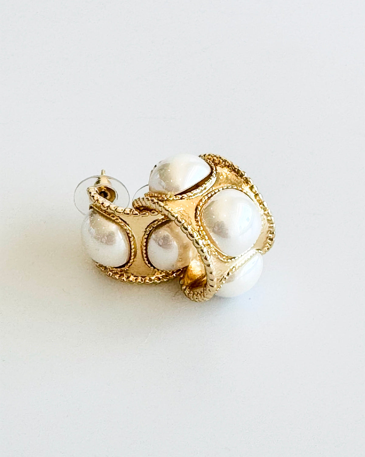 Statement Hoop Pearl Earrings-230 Jewelry-Darling-Coastal Bloom Boutique, find the trendiest versions of the popular styles and looks Located in Indialantic, FL