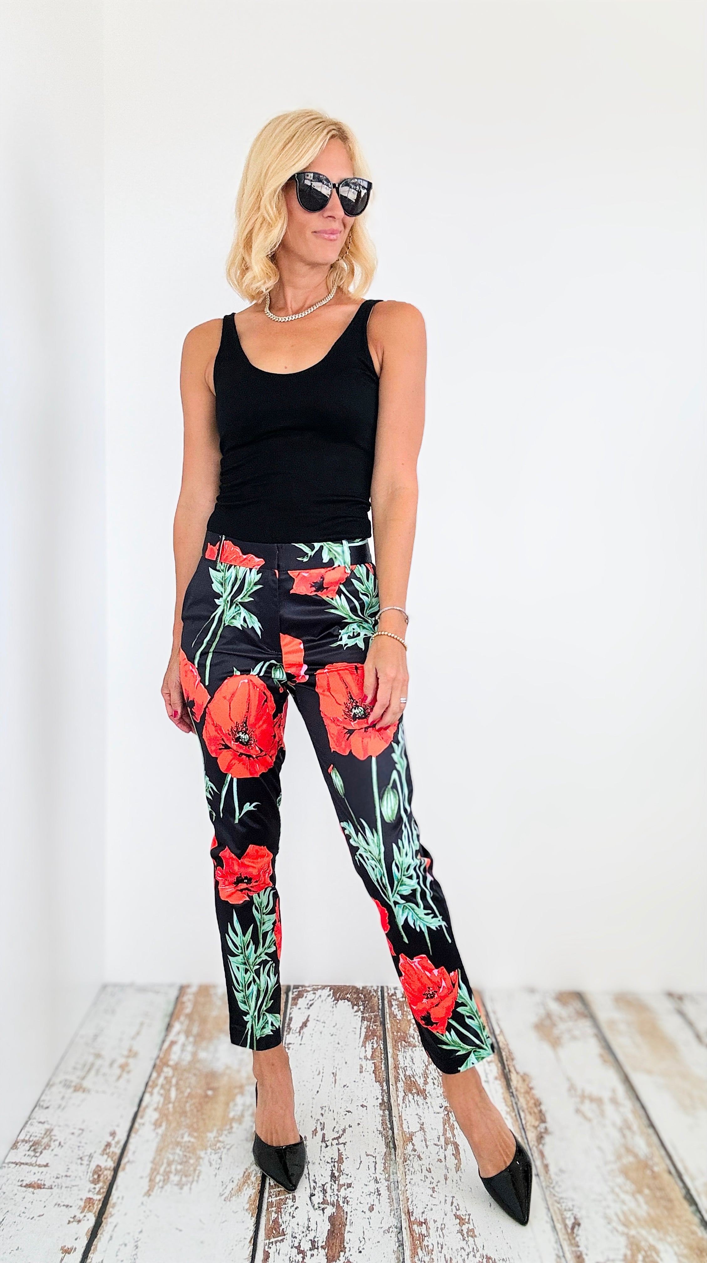 Tropic Bloom Pants-170 Bottoms-OVI-Coastal Bloom Boutique, find the trendiest versions of the popular styles and looks Located in Indialantic, FL