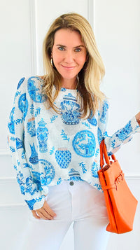 My Vase Collection Italian St Tropez Sweater-140 Sweaters-Italianissimo-Coastal Bloom Boutique, find the trendiest versions of the popular styles and looks Located in Indialantic, FL