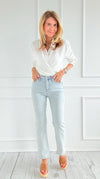 Cool Confidence Crop Straight Leg Jeans-190 Denim-Mica Denim-Coastal Bloom Boutique, find the trendiest versions of the popular styles and looks Located in Indialantic, FL