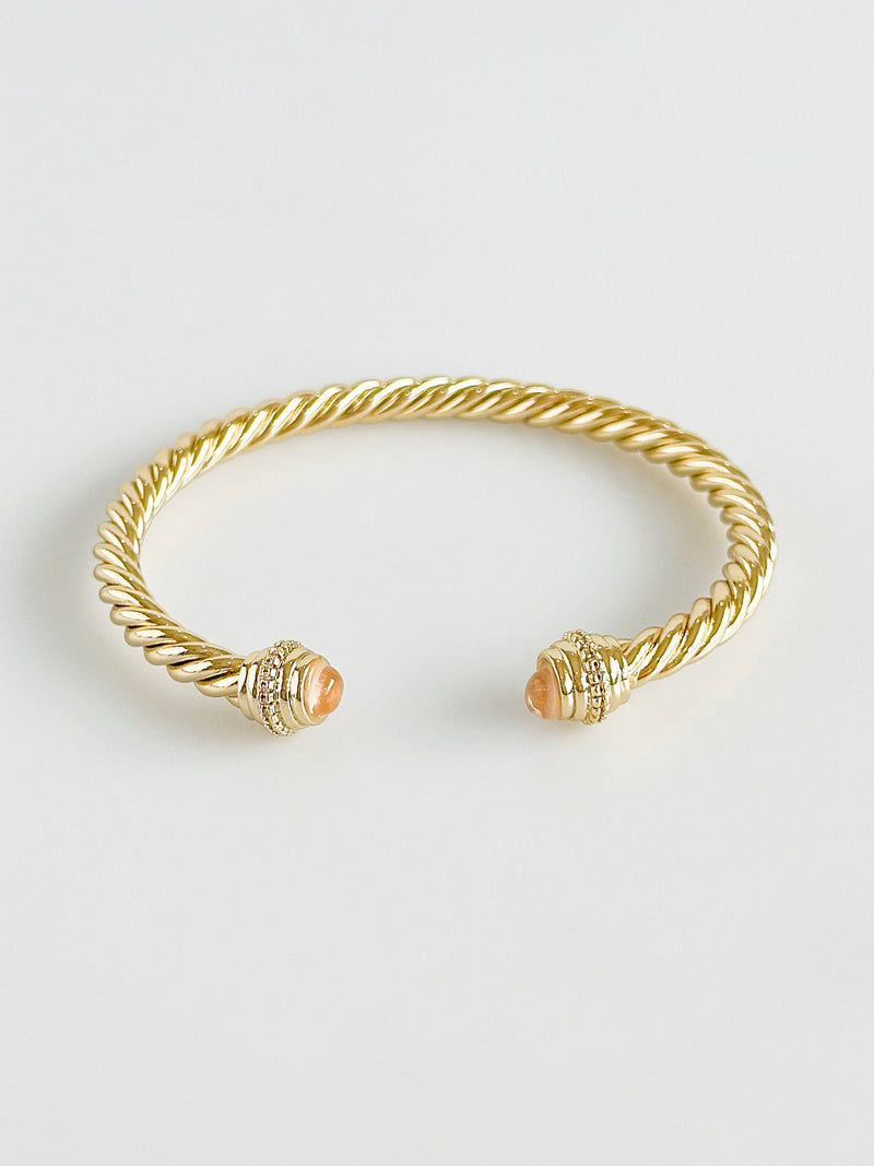 Gold Rope Pink CZ Bracelet-230 Jewelry-TREASURE JEWELS-Coastal Bloom Boutique, find the trendiest versions of the popular styles and looks Located in Indialantic, FL