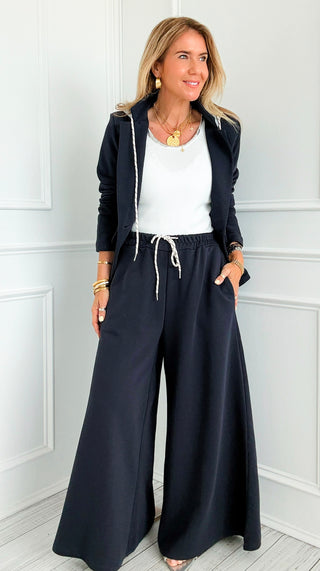 Caroline Italian Pant- Navy
