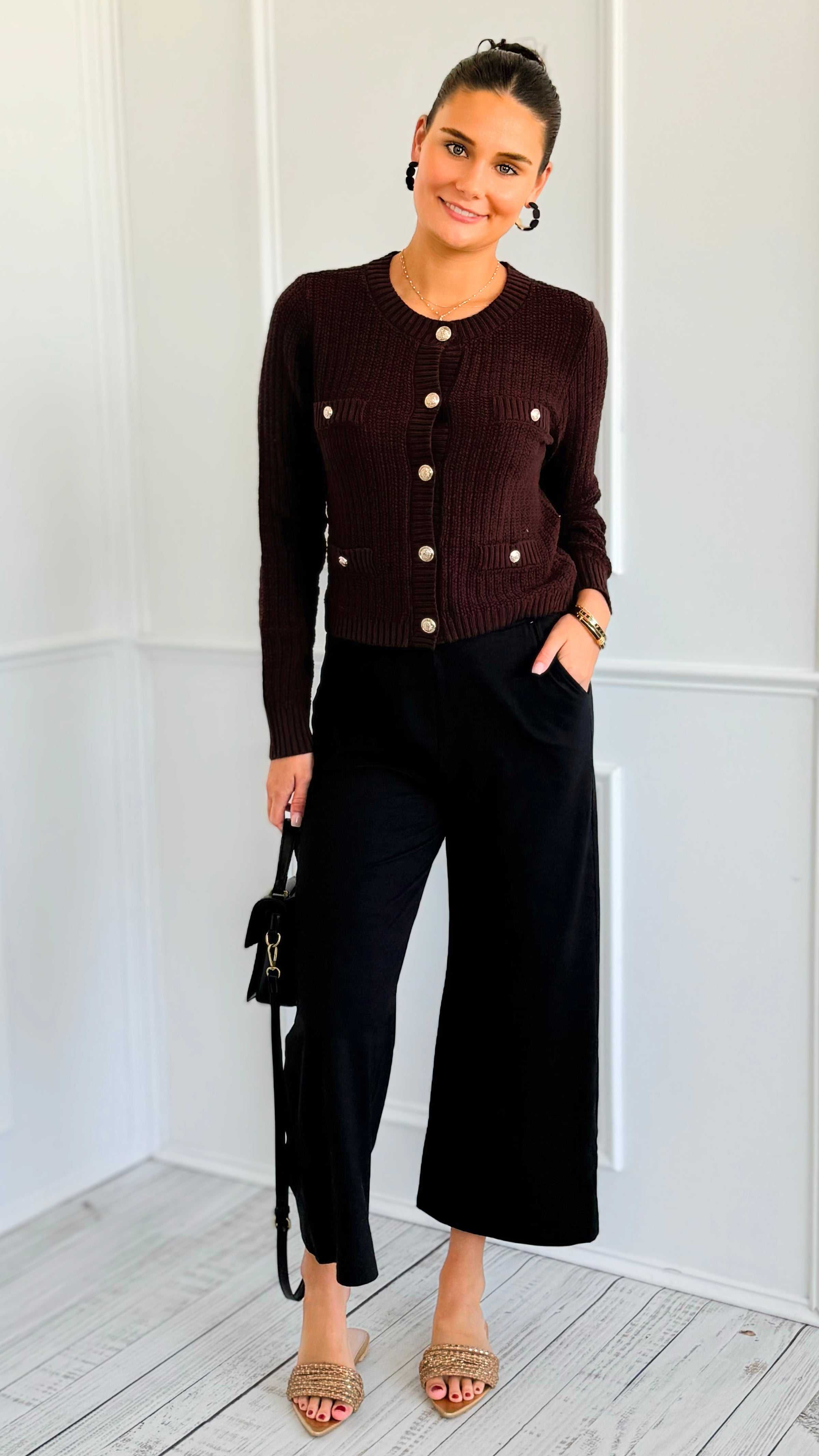 The Regent Cropped Cardigan Sweater-150 Cardigan Layers-Blu Pepper-Coastal Bloom Boutique, find the trendiest versions of the popular styles and looks Located in Indialantic, FL