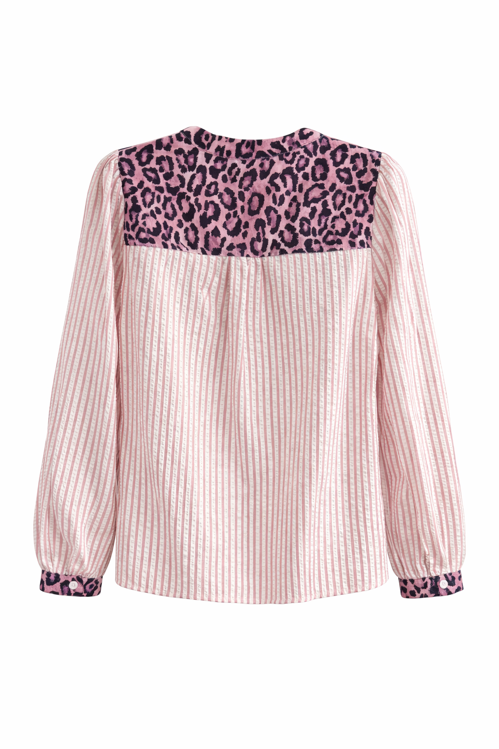 Refined Contrast Button Down Top