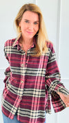 Pretty In Plaid Italian Top-110 Long Sleeve Tops-TATTOO Z-Coastal Bloom Boutique, find the trendiest versions of the popular styles and looks Located in Indialantic, FL