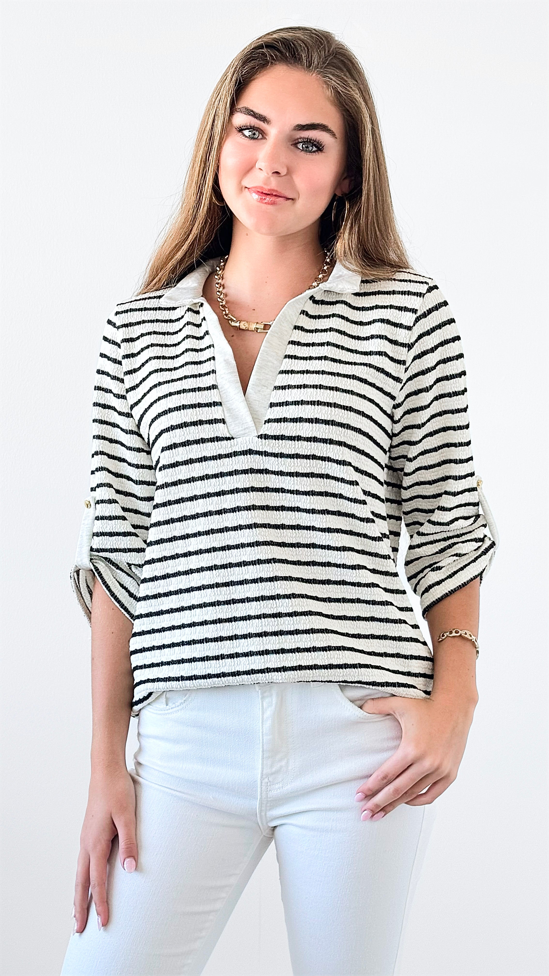 Seaside Charm Top-130 Long Sleeve Tops-Heimish-Coastal Bloom Boutique, find the trendiest versions of the popular styles and looks Located in Indialantic, FL