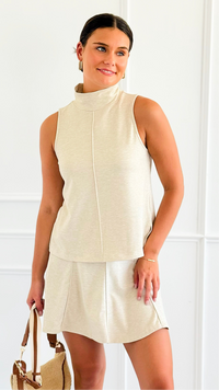 City Muse Pintuck Set- Oat-210 Loungewear/Sets-Doe and Rae-Coastal Bloom Boutique, find the trendiest versions of the popular styles and looks Located in Indialantic, FL