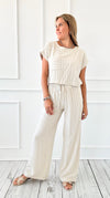 Weekend Ease Lounge Pant Set-170 Bottoms-Blu Pepper-Coastal Bloom Boutique, find the trendiest versions of the popular styles and looks Located in Indialantic, FL