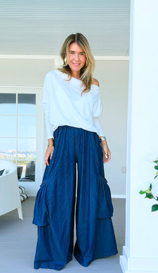 Denim Moon Big Pocket Italian Pants