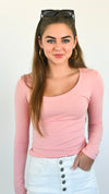Everyday Essential Long Sleeve - Blush Pink-130 Long sleeve top-Active Basic-Coastal Bloom Boutique, find the trendiest versions of the popular styles and looks Located in Indialantic, FL