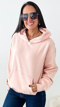 Basically Yours Drop Shoulder Hoodie-130 Long Sleeve Tops-HYFVE-Coastal Bloom Boutique, find the trendiest versions of the popular styles and looks Located in Indialantic, FL