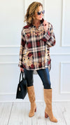 Vinework Plaid Italian Top-110 Long Sleeve Tops-TATTOO Z-Coastal Bloom Boutique, find the trendiest versions of the popular styles and looks Located in Indialantic, FL