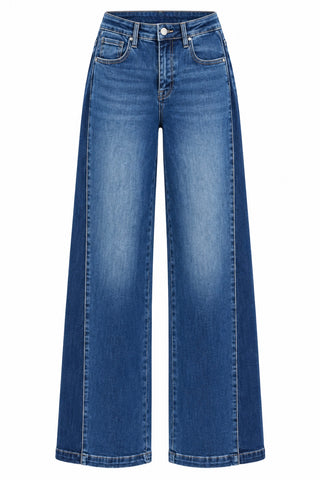 Seamed Wide Leg Jeans