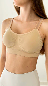 One Size Nude with Nude Sheer Straps Bra-220 Intimates-Strap-its-Coastal Bloom Boutique, find the trendiest versions of the popular styles and looks Located in Indialantic, FL