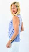 Draped Cowl Neck Top - Lilac-100 Sleeveless Tops-Ariella-Coastal Bloom Boutique, find the trendiest versions of the popular styles and looks Located in Indialantic, FL