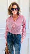 Wild Remix Button Down Top-110 Long Sleeve Tops-JODIFL-Coastal Bloom Boutique, find the trendiest versions of the popular styles and looks Located in Indialantic, FL