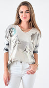 Starry Whimsical Italian Sweater-140 Sweaters-Italianissimo-Coastal Bloom Boutique, find the trendiest versions of the popular styles and looks Located in Indialantic, FL