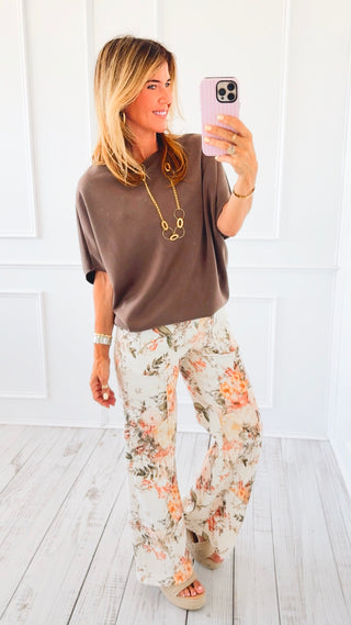 Garden Bloom Wide Leg Denim