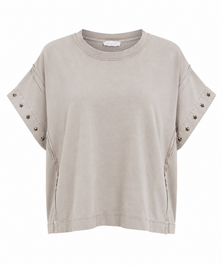Star Studded Italian Top- Beige