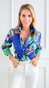 Deep Forest Button Down Top-110 Short Sleeve Tops-707 international Limited-Coastal Bloom Boutique, find the trendiest versions of the popular styles and looks Located in Indialantic, FL