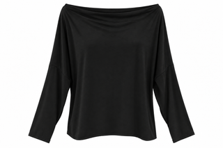 After Hours Boatneck Italian Top- Black
