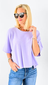 Winter in Amalfi Italian Top - Lilac-140 Sweaters-Italianissimo-Coastal Bloom Boutique, find the trendiest versions of the popular styles and looks Located in Indialantic, FL