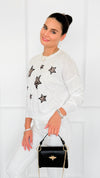 Star Wild Long Sleeve Top- White-110 Long Sleeve Tops-V SKY-Coastal Bloom Boutique, find the trendiest versions of the popular styles and looks Located in Indialantic, FL