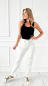 Fresh Start Straight Leg White Jeans-190 Denim-Mica Denim-Coastal Bloom Boutique, find the trendiest versions of the popular styles and looks Located in Indialantic, FL