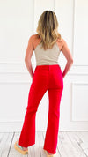 Ankle Flared Hem Statement Jeans-190 Denim-Mica Denim-Coastal Bloom Boutique, find the trendiest versions of the popular styles and looks Located in Indialantic, FL