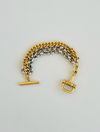 Triple Layered Toggle Bracelet-230 Jewelry-YOCHI-Coastal Bloom Boutique, find the trendiest versions of the popular styles and looks Located in Indialantic, FL