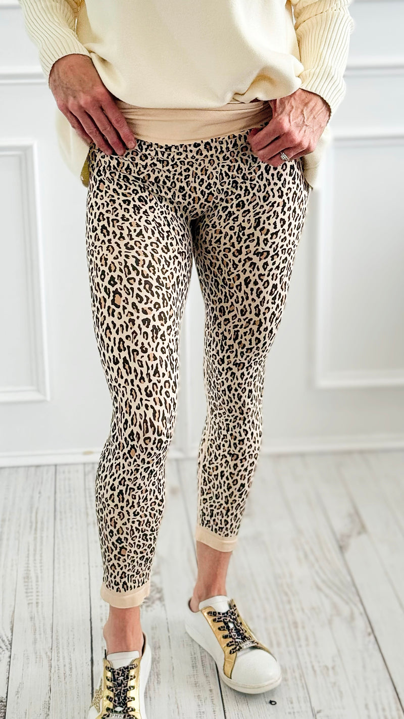 Wild Moves Leggings-Camel-170 Bottoms/Shorts-YELETE-Coastal Bloom Boutique, find the trendiest versions of the popular styles and looks Located in Indialantic, FL