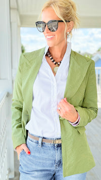 Tailored Ease Blazer - Green