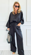 Slow Mornings Set - Black-210 Loungewear/Sets-Jodifl-Coastal Bloom Boutique, find the trendiest versions of the popular styles and looks Located in Indialantic, FL