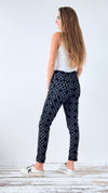 Clover Italian Joggers- Black-pants-Italianissimo-Coastal Bloom Boutique, find the trendiest versions of the popular styles and looks Located in Indialantic, FL