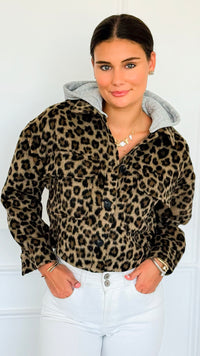Wild Side Cropped Button Jacket-160 Jackets-Love Tree Fashion-Coastal Bloom Boutique, find the trendiest versions of the popular styles and looks Located in Indialantic, FL