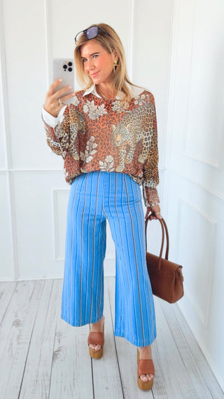 Striped Crop Pants