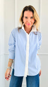 Coastal Breeze Striped Top-130 Long Sleeve Tops-skies are blue-Coastal Bloom Boutique, find the trendiest versions of the popular styles and looks Located in Indialantic, FL