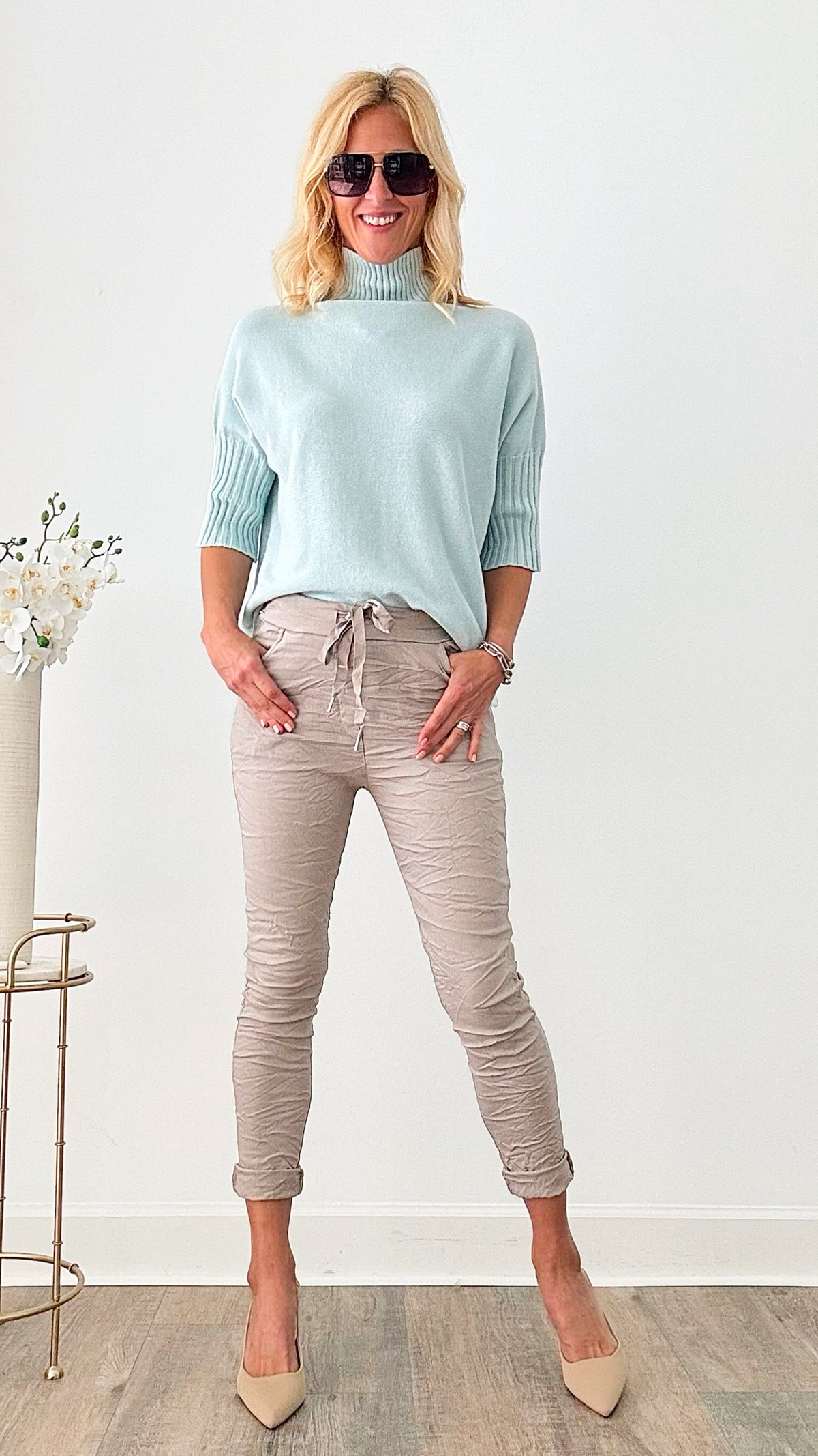Love Endures Italian Jogger - Taupe-180 Joggers-Germany-Coastal Bloom Boutique, find the trendiest versions of the popular styles and looks Located in Indialantic, FL